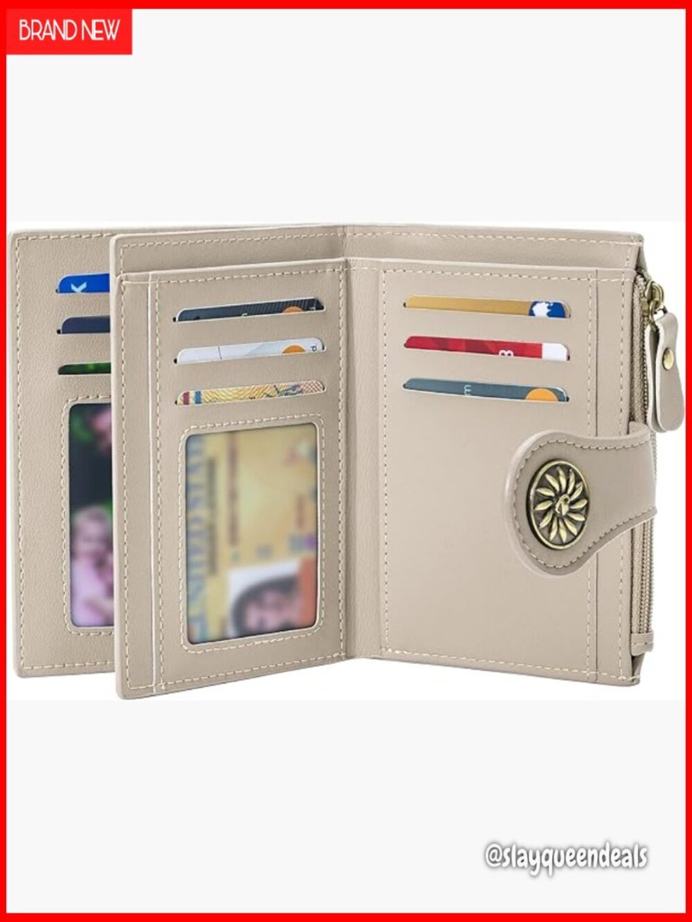 Leather RFID Blocking Bifold Wallet with Zipper Coin Pocket